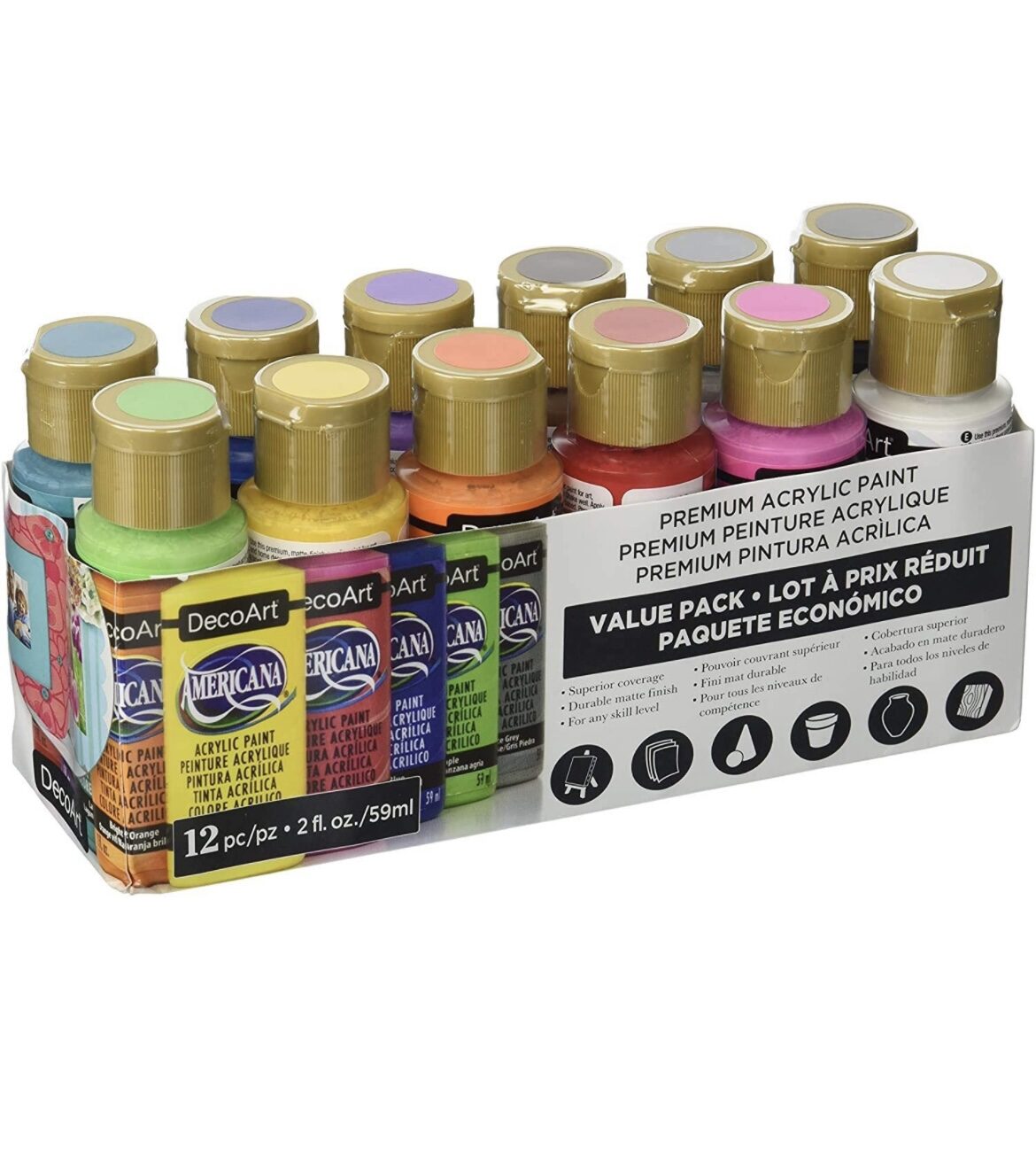 DecoArt Original Matte Aromatherapy Plaster Hand-painted DA Acrylic Paint Set Handmade Art Supplies Smell Good