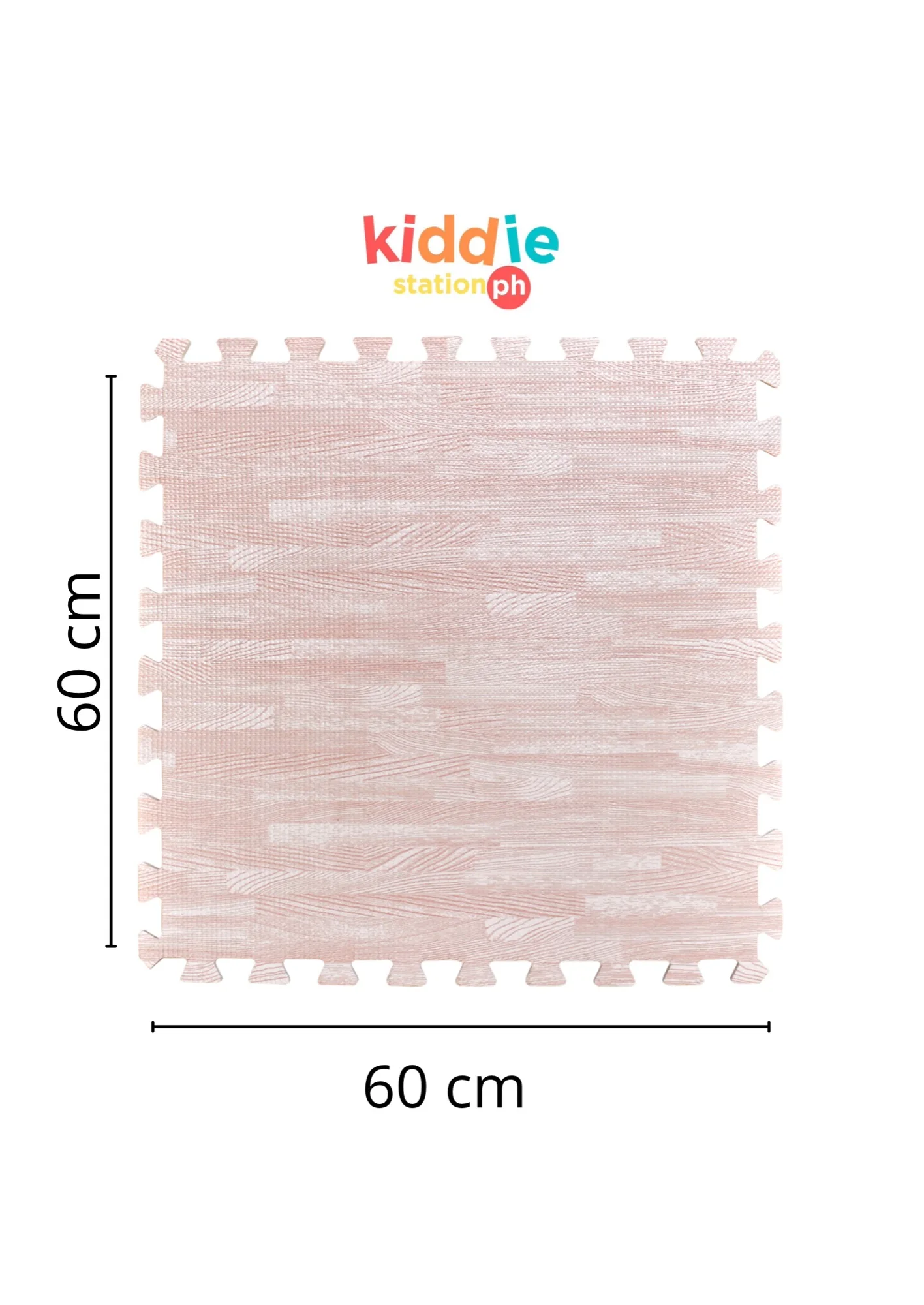 Kiddiestationph 60 x 60 Children/Baby Light Wood Design XL Puzzle Playmat 8 PCS