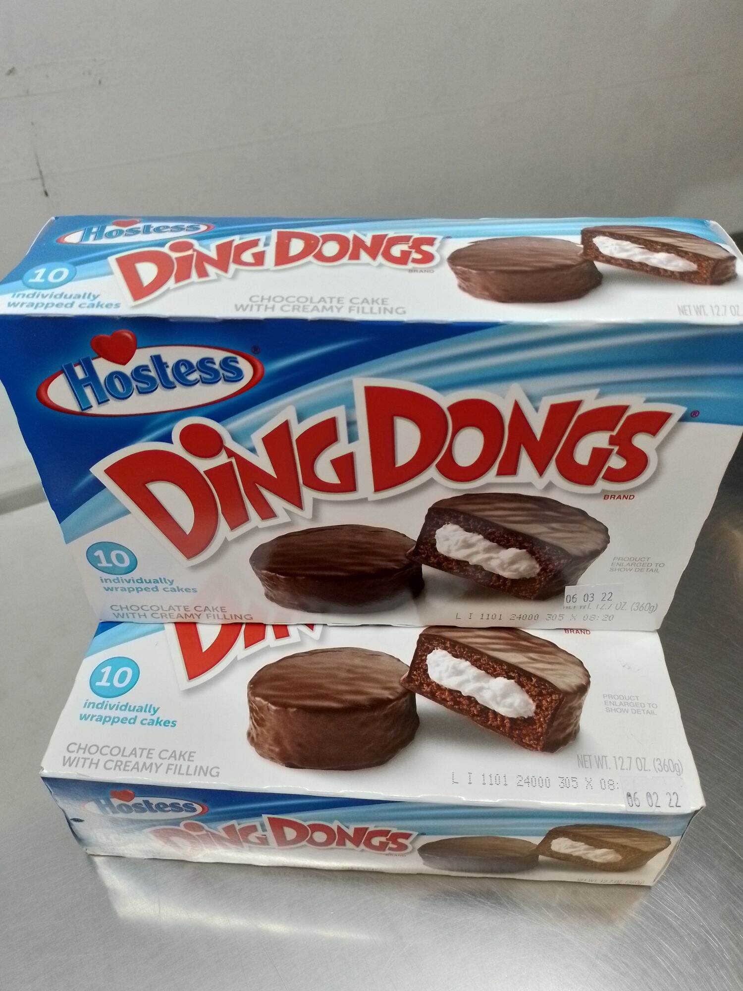 Hostess Chocolate Ding Dongs Snack Cakes - 12.70 oz, 10 Count