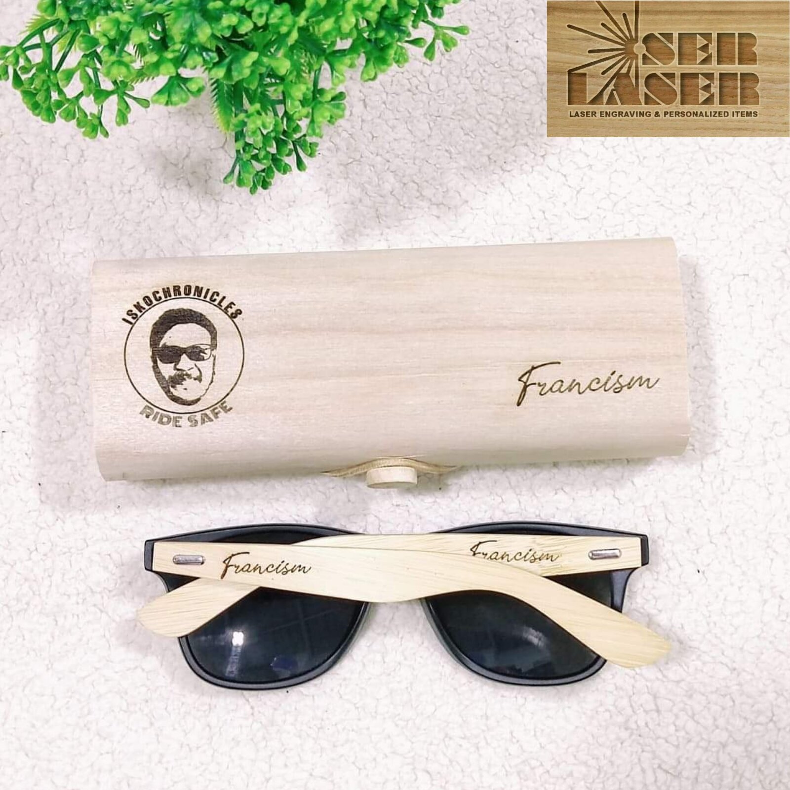 laser engraving sunglasses