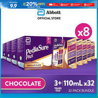 Pediasure Plus 3+ Chocolate 110ml x32 for Kids Above 3 Years Old Ready to Drink Milk (110ml x4 Bundle of 8)
