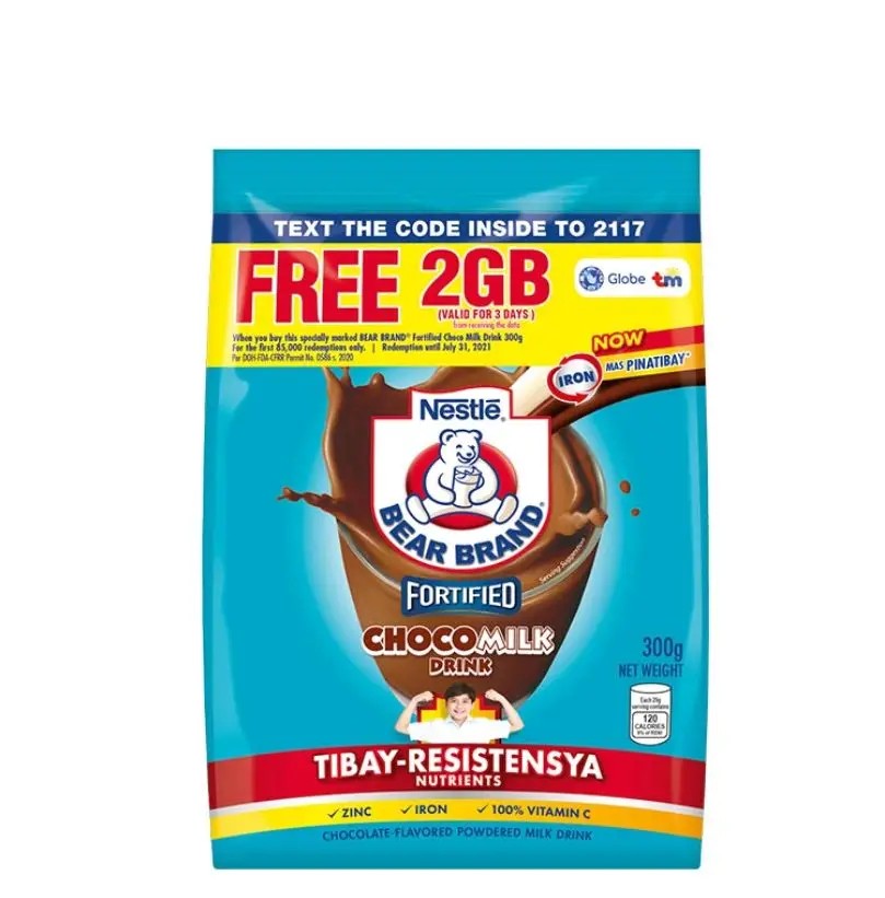 Nestle Bearbrand Fortified Choco Powdered Milk Drink 300g