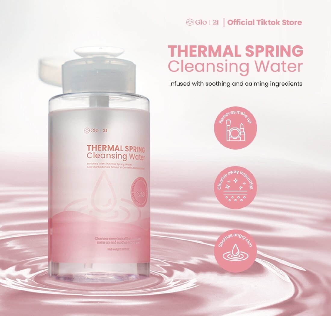 Glo21 Thermal Spring Cleansing Water - Gentle Hydrating Cleanser