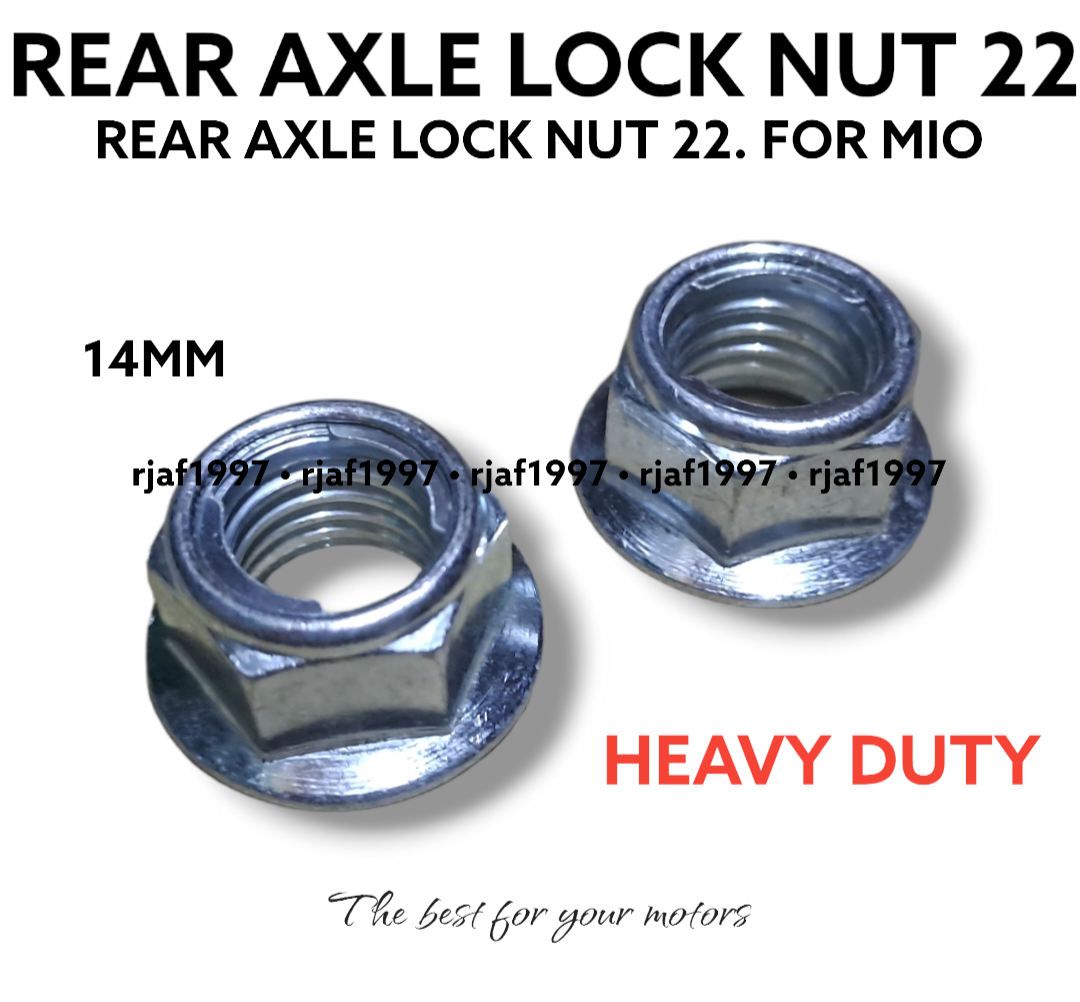 [1 PC] YAMAHA MIO REAR AXLE LOCK NUT 22. 14MM HEAVY DUTY | Lazada PH