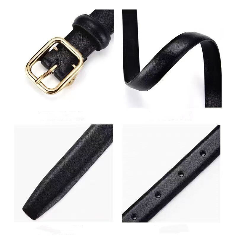 Dây nịt, thắt lưng nữ, da thật, khóa kim loại, bản 1.8cm (Có ảnh thật)
