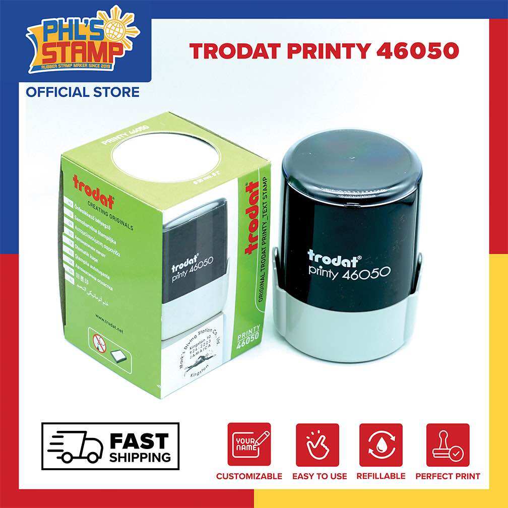 TRODAT 46050 CIRCLE PERSONALIZED SELF INKING STAMP - Brand TRODAT Presyo 1,399 Piso*Libreng Shipping