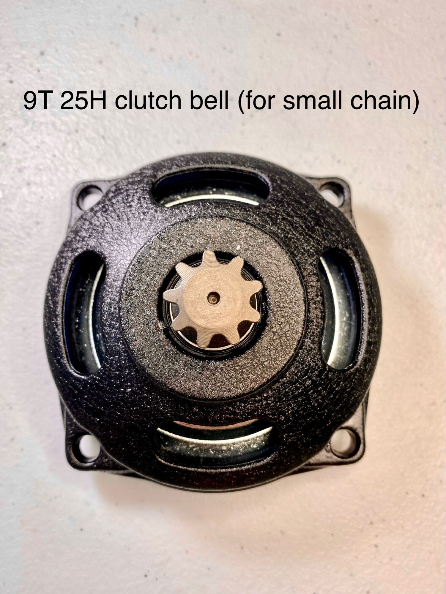 9 teeth 25H clutch bell for Small Chain chinaped stand up gas scooter 2