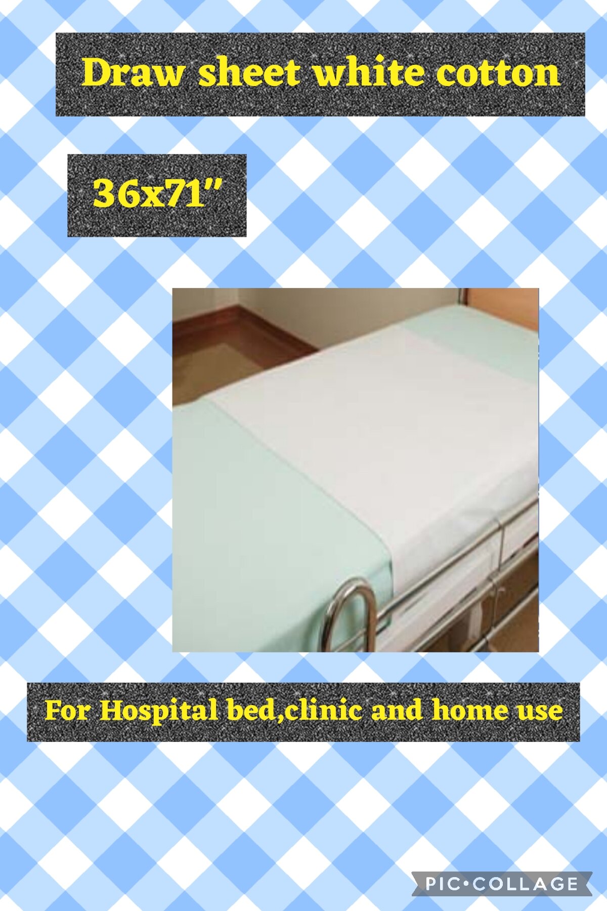 Draw sheet for hospital bed 36x71" cotton Lazada PH