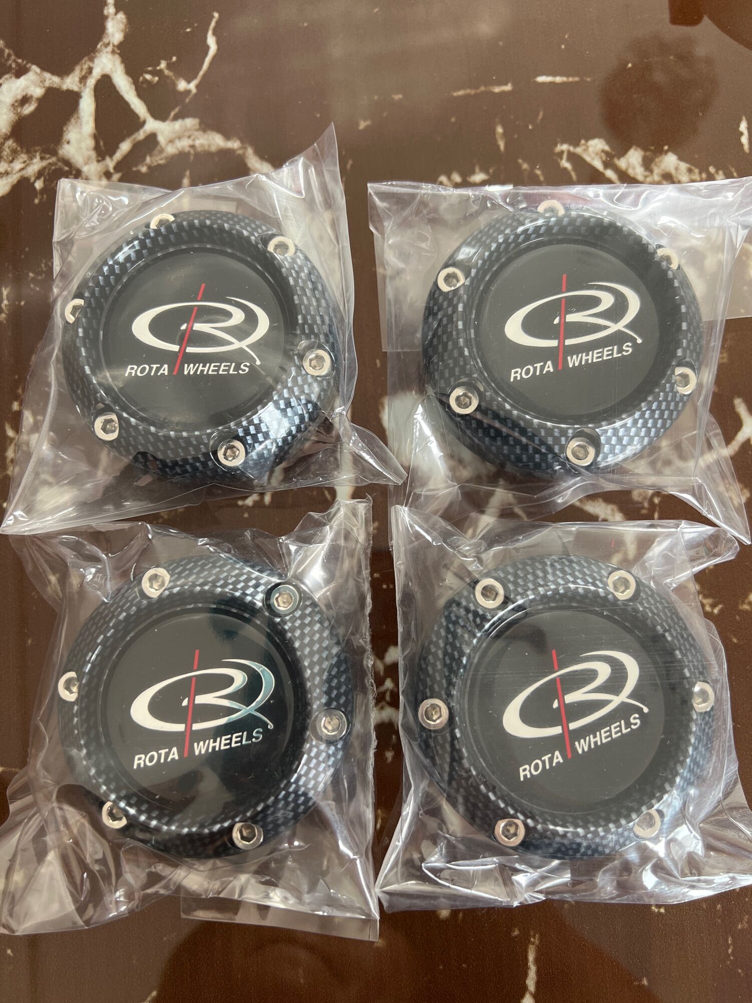 Rota center caps Carbon Fiber 4 pieces Brand new 64mm clip size Lazada PH