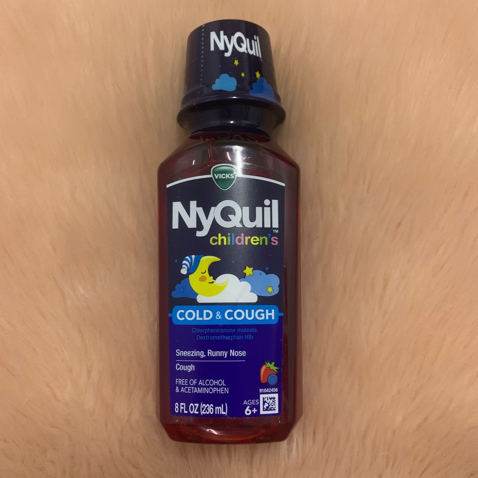 Vicks Children's NyQuil Cold & Cough Medicine Berry Flavor, For