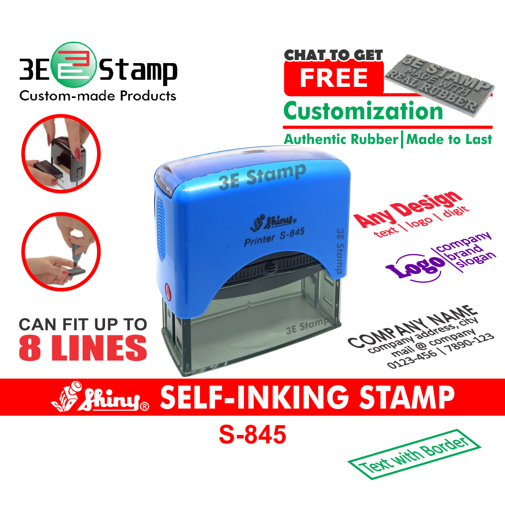 MeetYouAffection Shiny S-842 Active Self Inking Rubber Personalized Stamp  Self Inking for Personal & Professional Use Custom Rubber Stamp 9/16 x