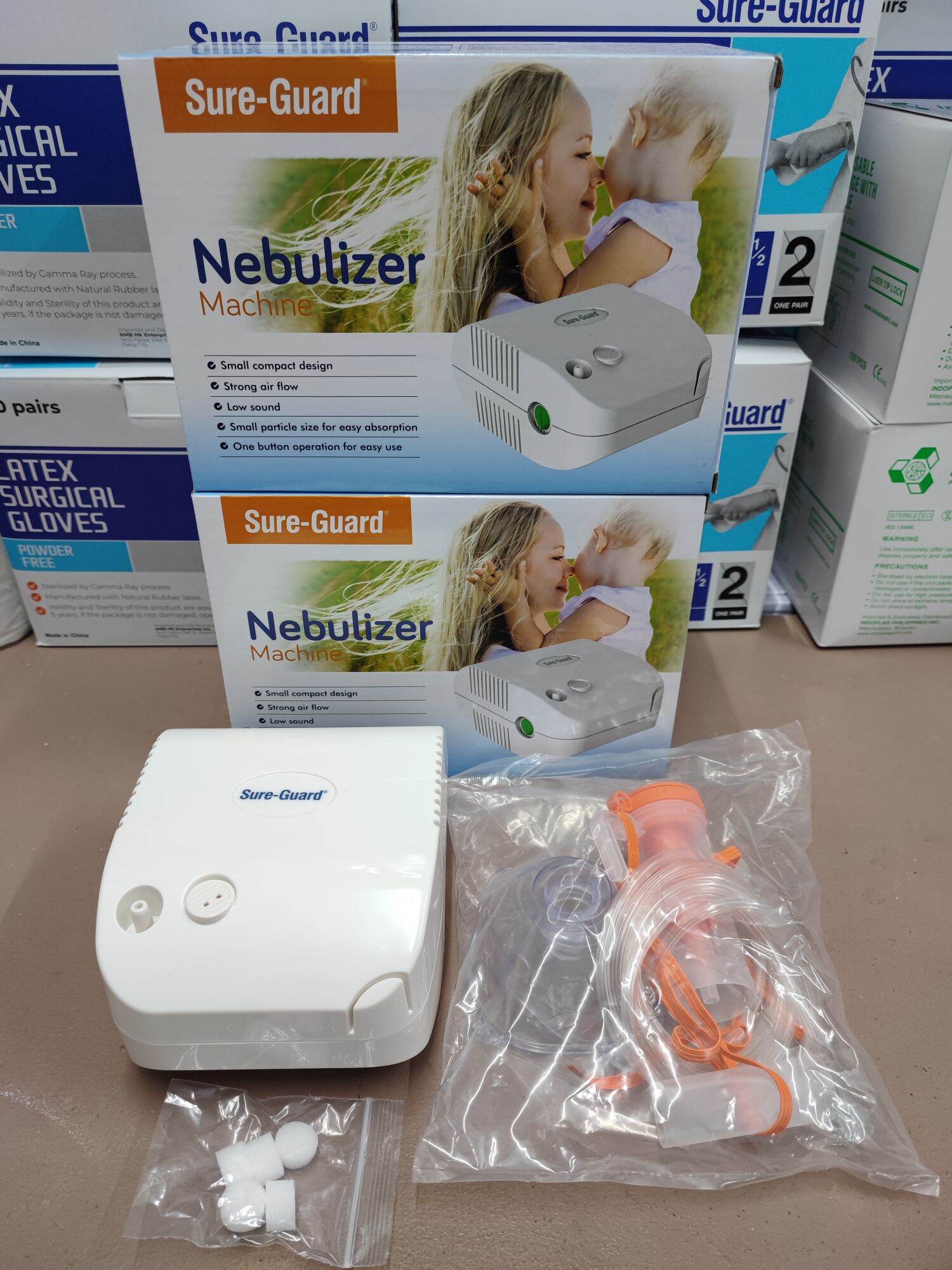 NEBULIZER MACHINE WITH ADULT & PEDIA MASK PORTABLE EASY TO USE