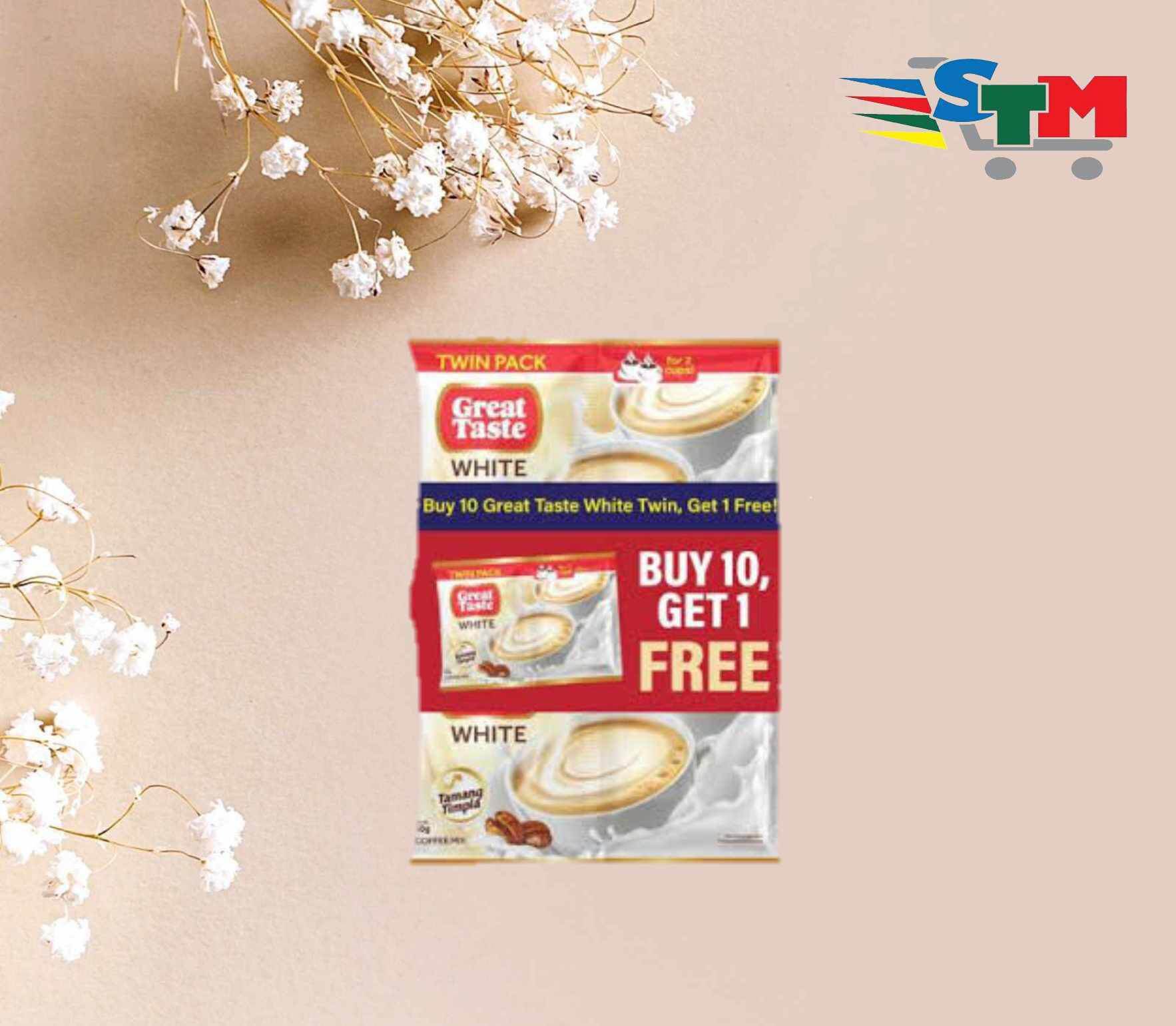 GREAT WHITE TWIN TOO 正規店 Great taste white Twin Pack 3in1 50g (10+1) 3In1 Coffee Sachets