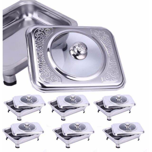 COD 6PCS/Set Stainless Food Warmer