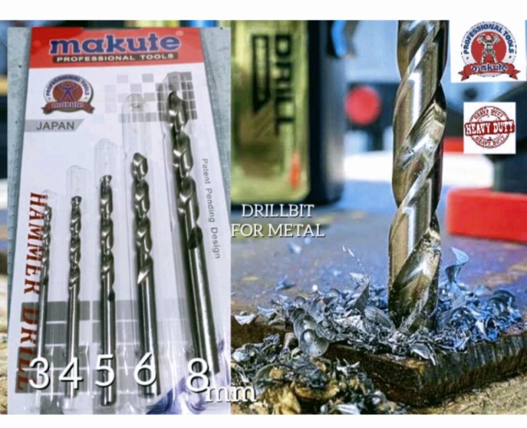 Heavy Duty Drill Bit Set For Metal Original Makute Made in Japan