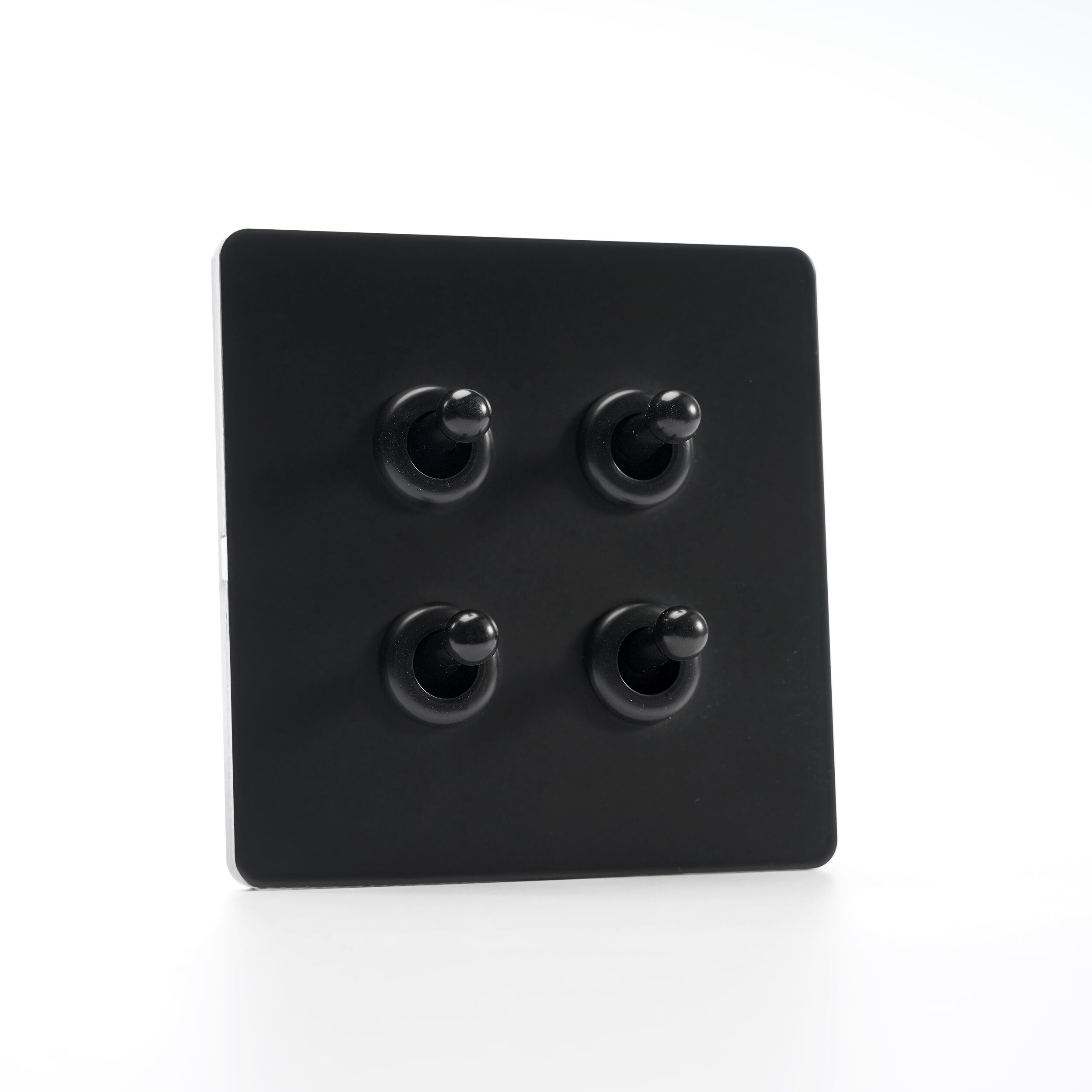 Pialt 86 Type Nordic Simple Style Matte Black Wall Switch Panel Lever
