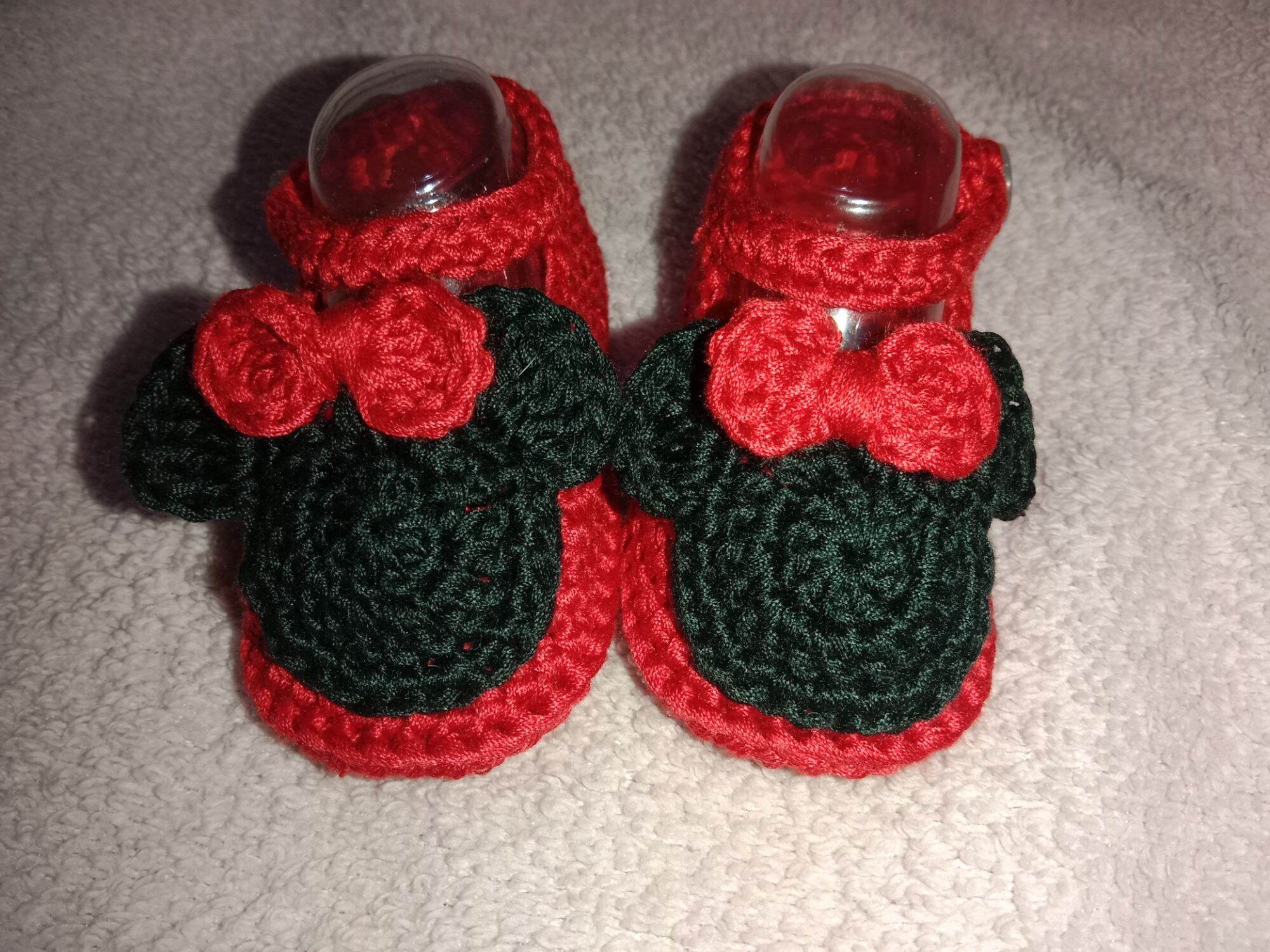 Mickey mouse outlet baby booties