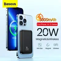 Baseus 20W Mini Power Bank 5000mAh Wireless Fast Charge PowerBanks for iPhone 15 14 13 12