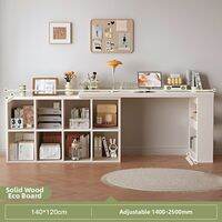 XUANXISHI | Corner Desk with Bookshelf Home Office L Shaped Female Use