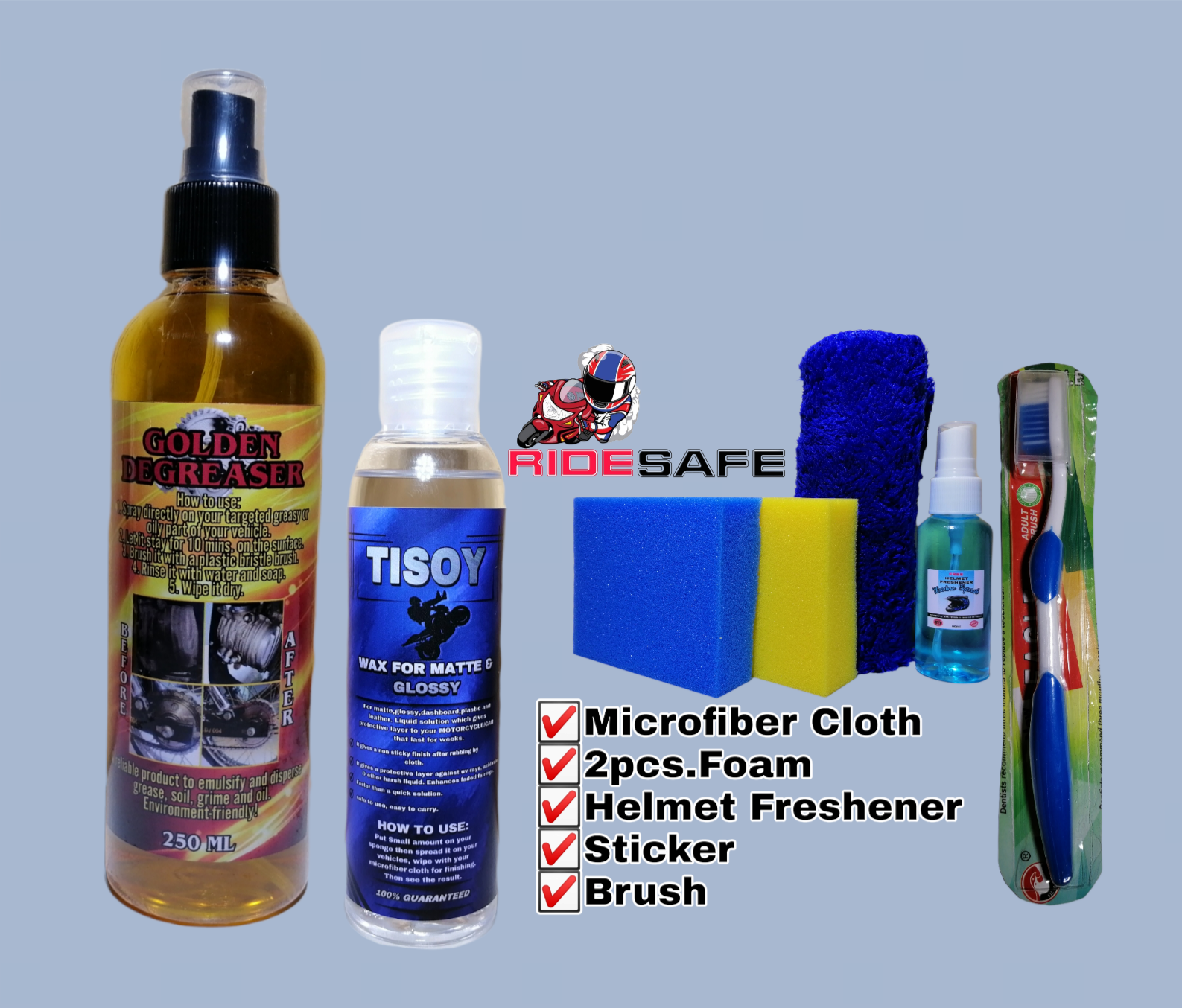 golden Degreaser plus TISOY Wax for Matte and Glossy with Free