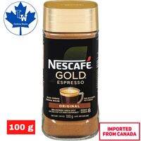 PRODUCT OF CANADA Nescafe Gold ESPRESSO Original Instant Coffee | 100g BB: OCT 2027