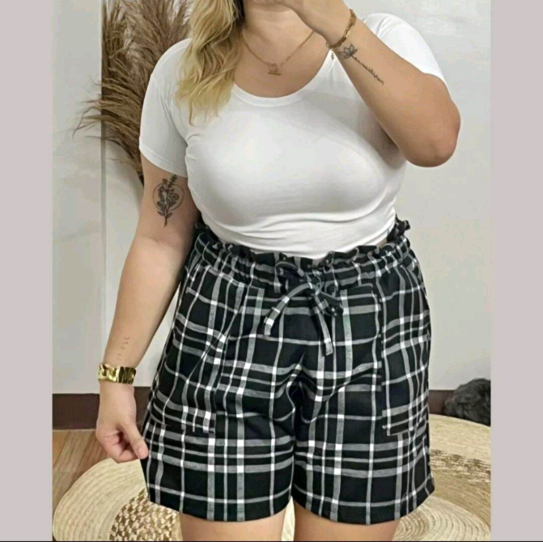 Curvy Fashion Trends PLUS SIZE BERMUDA PAPER BAG SHORTS 32