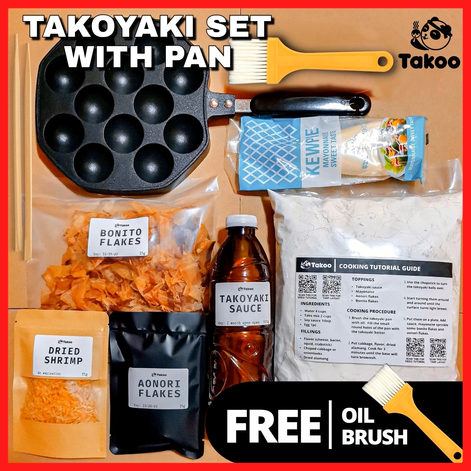 DIY Mini Takoyaki Cooking Kit (10 Pack)