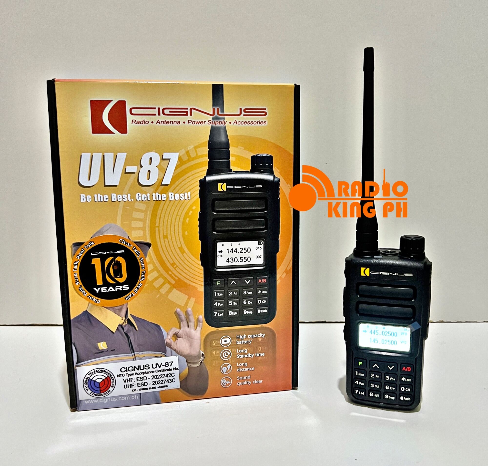 Cignus Latest Model UV87 VHF/UHF Portable Radio Lazada PH