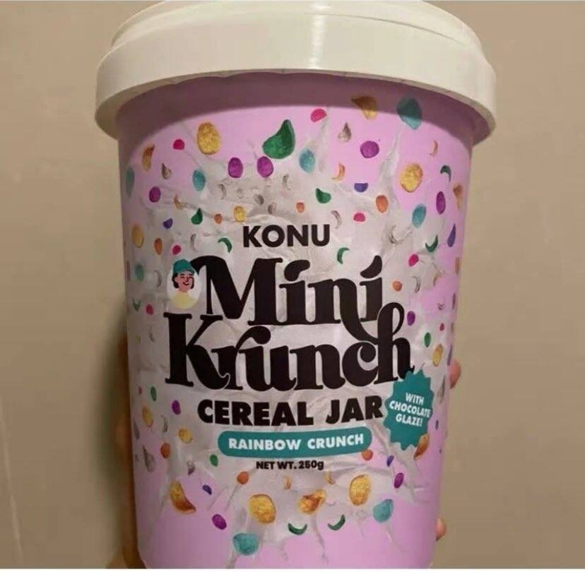 KONU Mini Krunch Cereal Jar EXTRA BIG 360g ( RAINBOW ) | Lazada PH