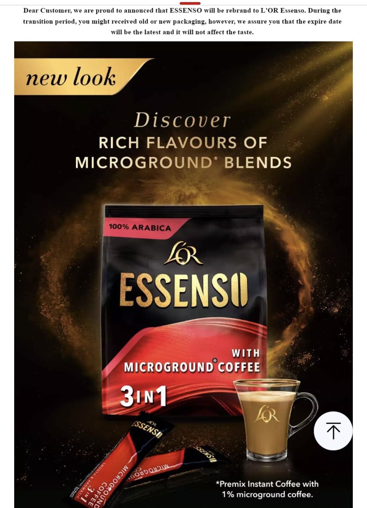 ESSENSO MicroGround Coffee 3in1 20 sachets x 25g (500g) from Malaysia ...