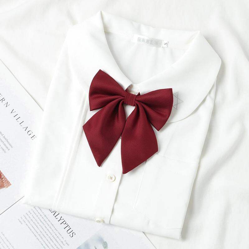 Graduation Photo Wine Red Scholar Uniform Bow Tie Bow Female Japanese Style JK Student Preppy Style School Uniform Sailor Suit Bow Tie. 