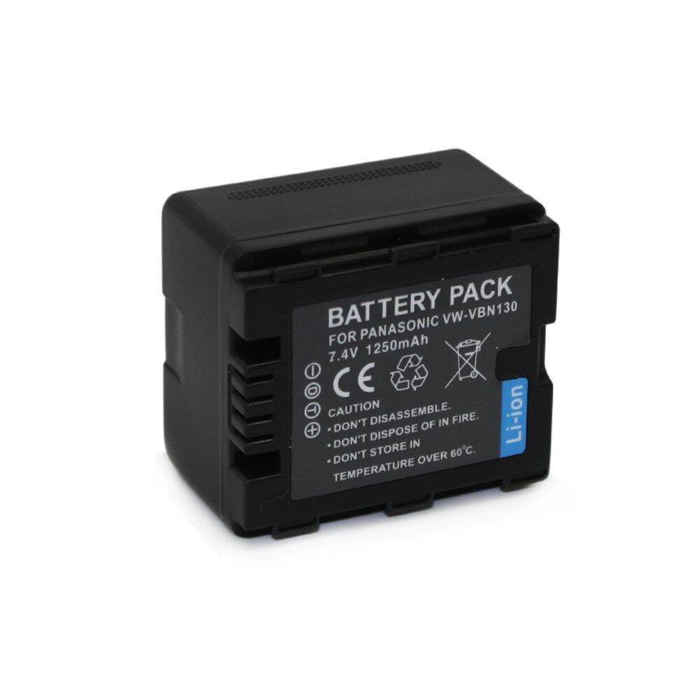 2 Batteries Vhbw Pour Panasonic VW-VBN130 - 1100mAh 7.2V Li-ion - Avec Puce D'Information