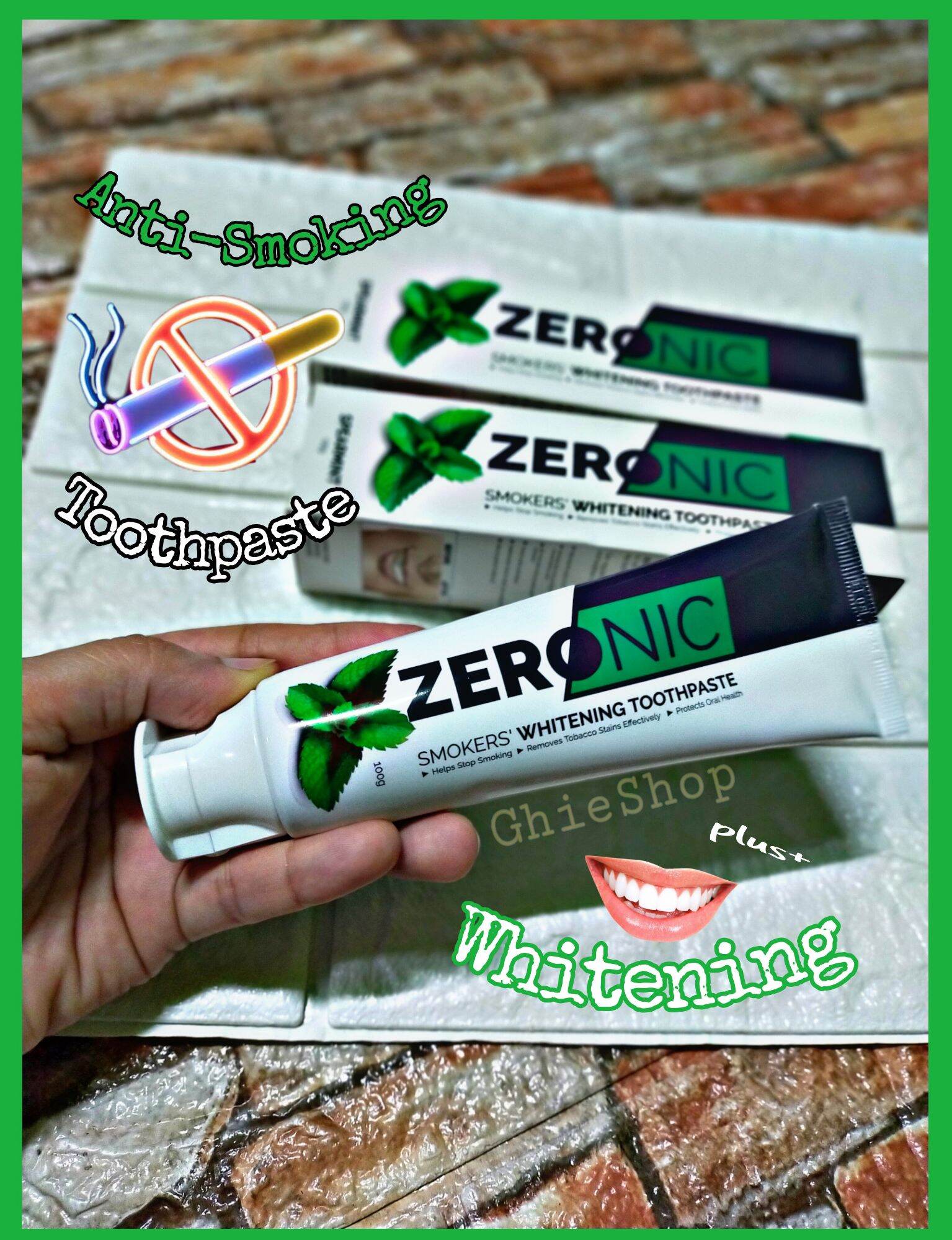 Original Zeronic AntiSmoking Whitening Toothpaste/StopSmoking Stain Removal 100g Lazada PH
