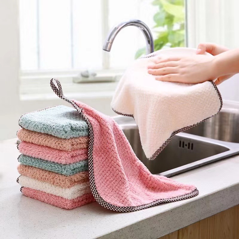 Hand Towels Kitchen Square Dish Cloths Microfiber Hen - Temu