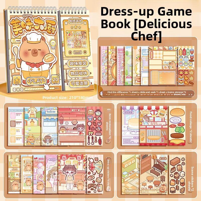 LFSHAONVXIN | Intelligent Development Princess Dress Up Sticker Book