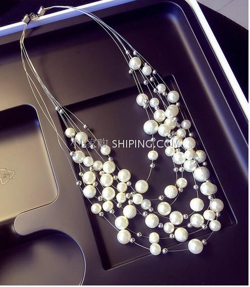 Elegant Pearl Necklace for Formal Dress by 