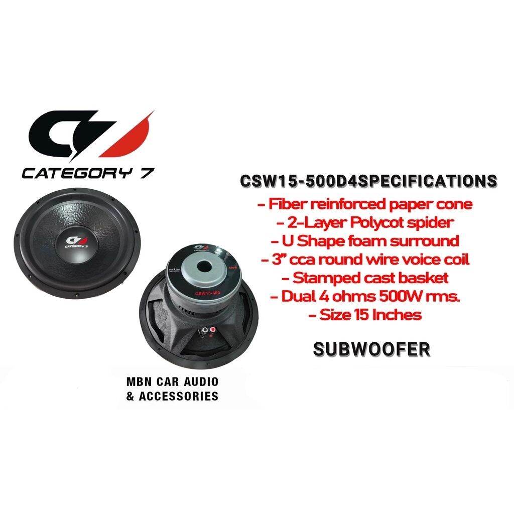 Category 7 fashion subwoofer price