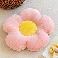 QIAOSHANG | Sunflower Pattern Petal Back White Cushion