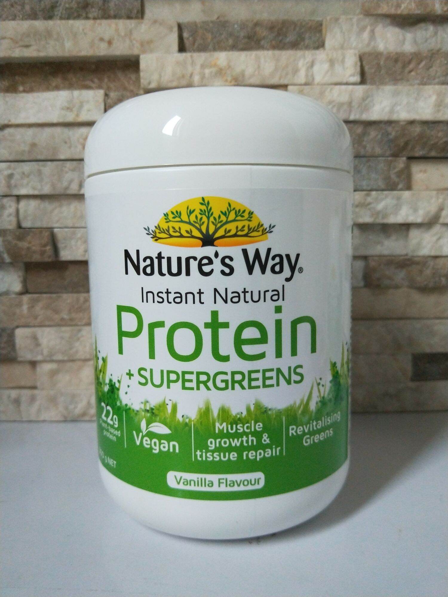 Nature's Way Instant Natural Protein + Supergreens Vanilla Flavour 300g