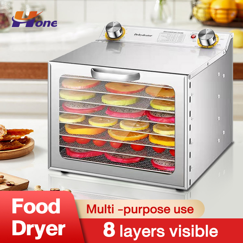  LJZLJZ 800W Commercial Fruit Dryer, 12-Layer Food Fruit  Dehydrator, Soluble Bean Food Dehydration Air Dryer, Visualization Window,  24 Hours Timing : Home & Kitchen