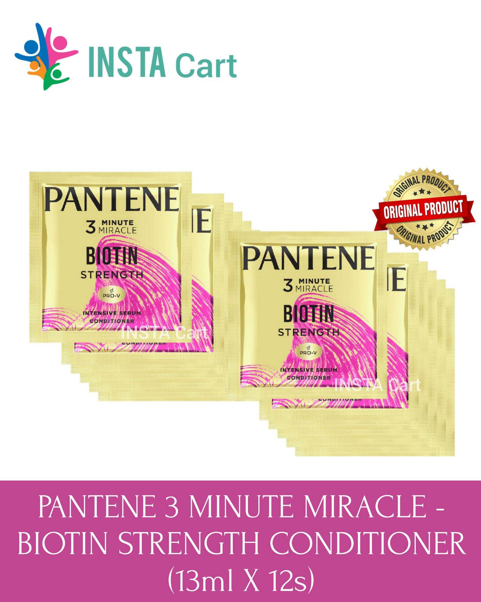 Pantene 3 Minute Miracle Biotin Strength 13ml X 12s Conditioner Sachet Lazada Ph