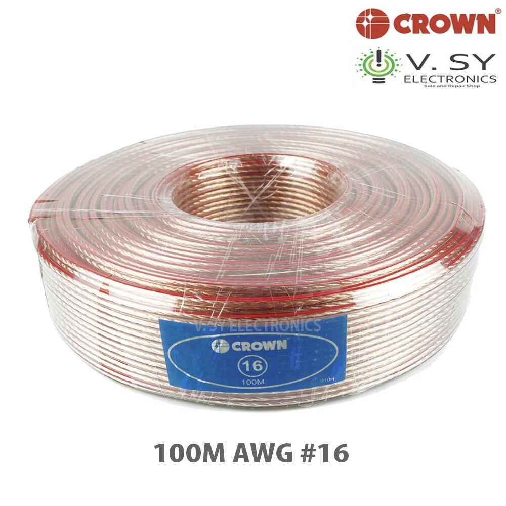 Original Crown High End AWG 16 Speaker Wire Roll 100M 16 AWG16