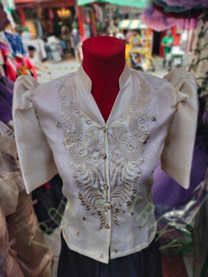 Filipiniana blouse MC sleeves(assorted burda) Lazada PH