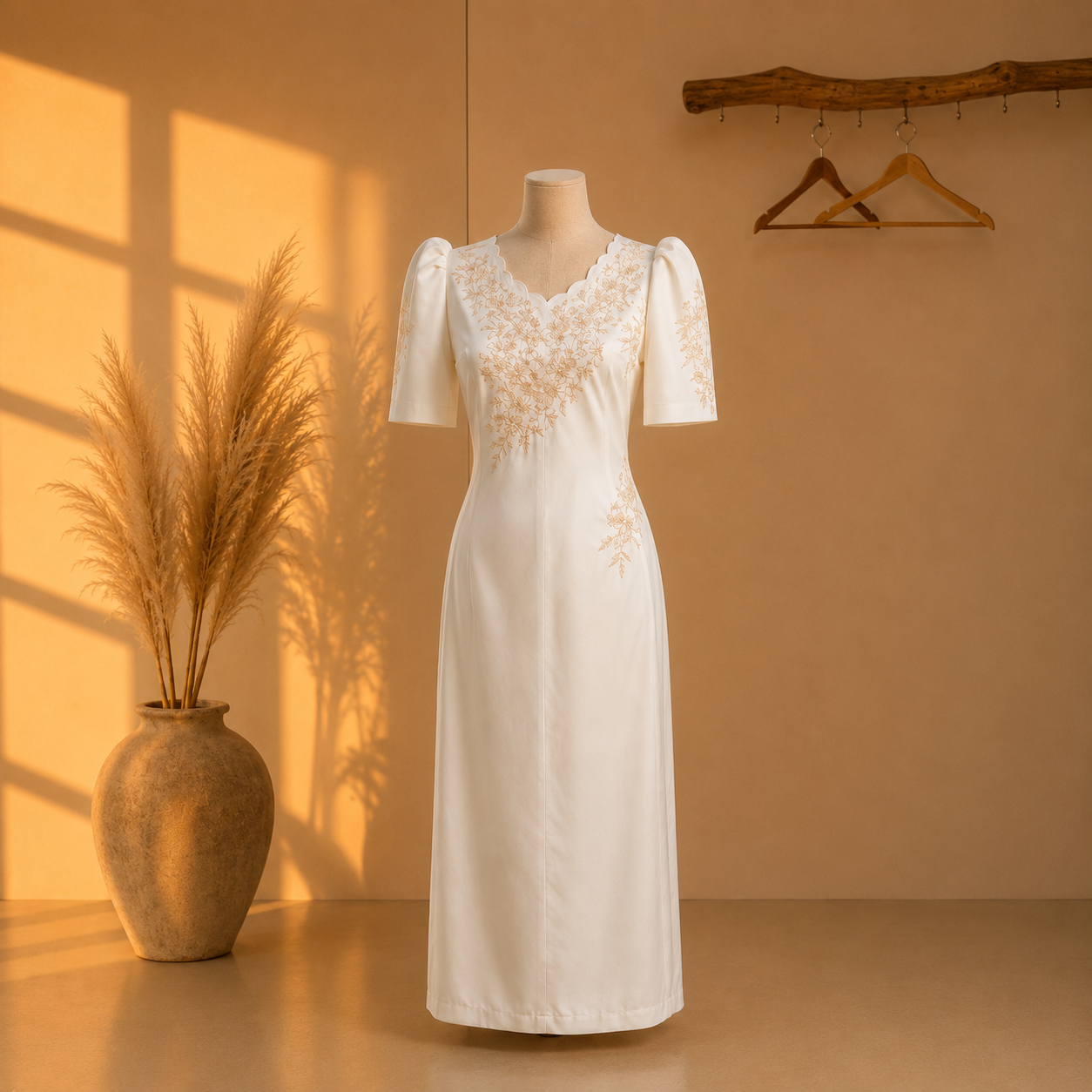 white filipiniana dress Sequin Gown 'Selene' cultural observances Traditional Filipiniana Dress Modern Filipiniana