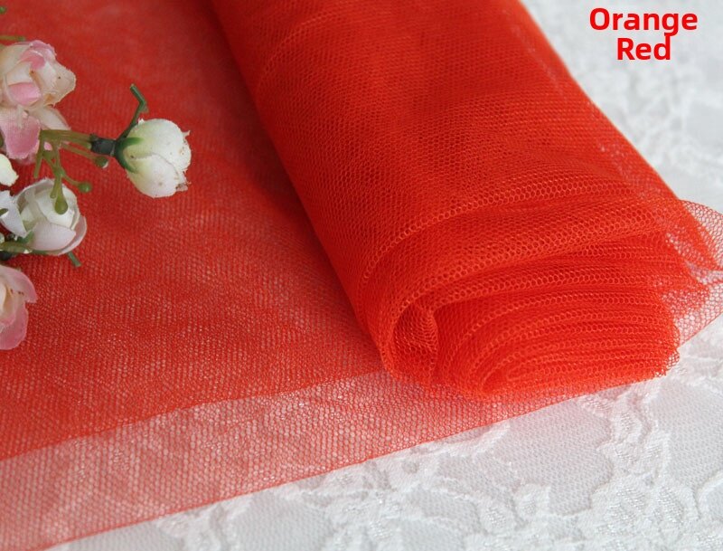 Soft Mesh Fabric Lace Material Mosquito Net Skirt Fabric Elastic Decorative Clothing Summer Lightweight Polyester Yarn