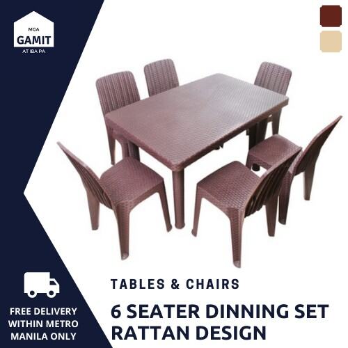 jolly rattan 6 seater dining set