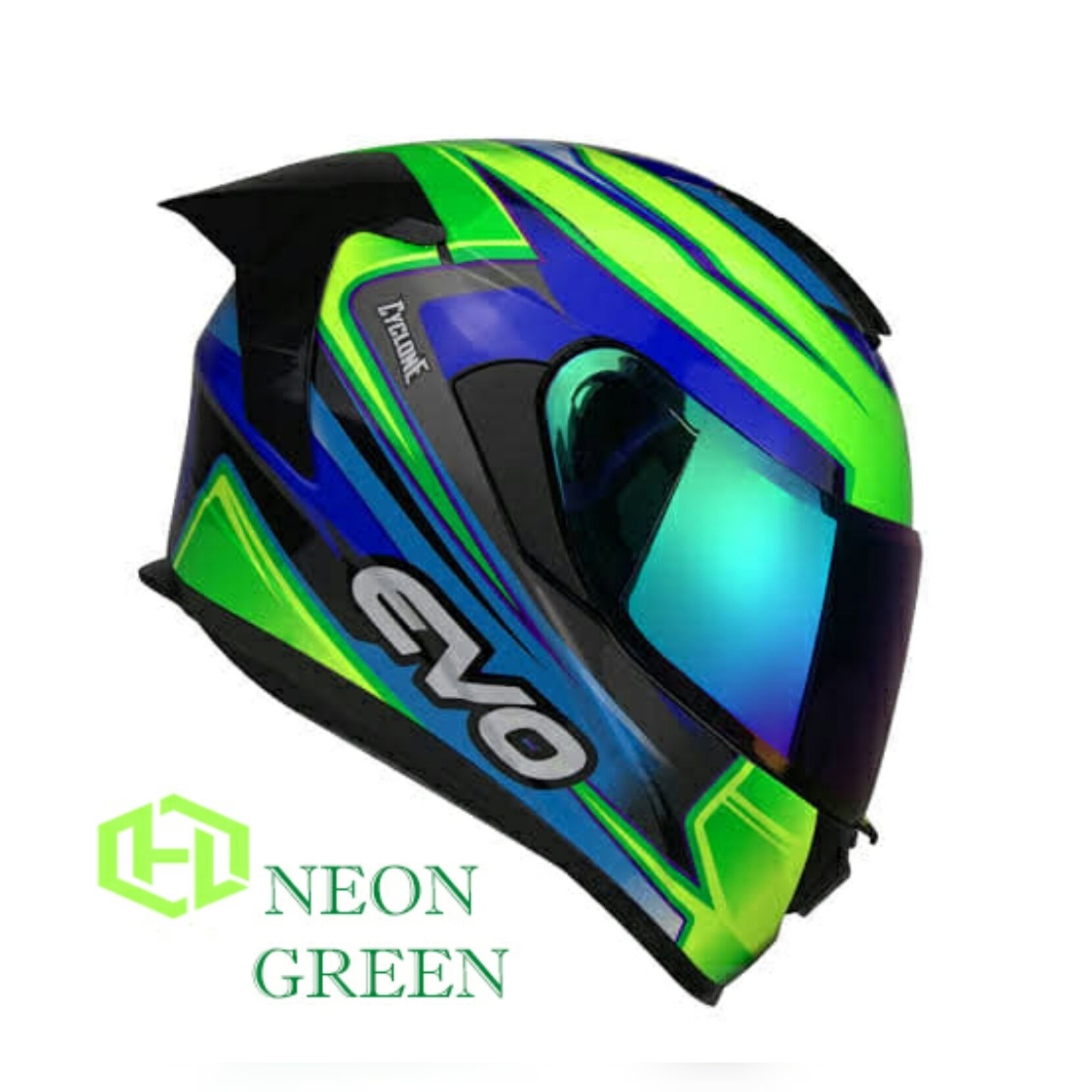 Gt Pro Helm Evo Full Face Pro Evo Evo Helmet Neon Green Evo