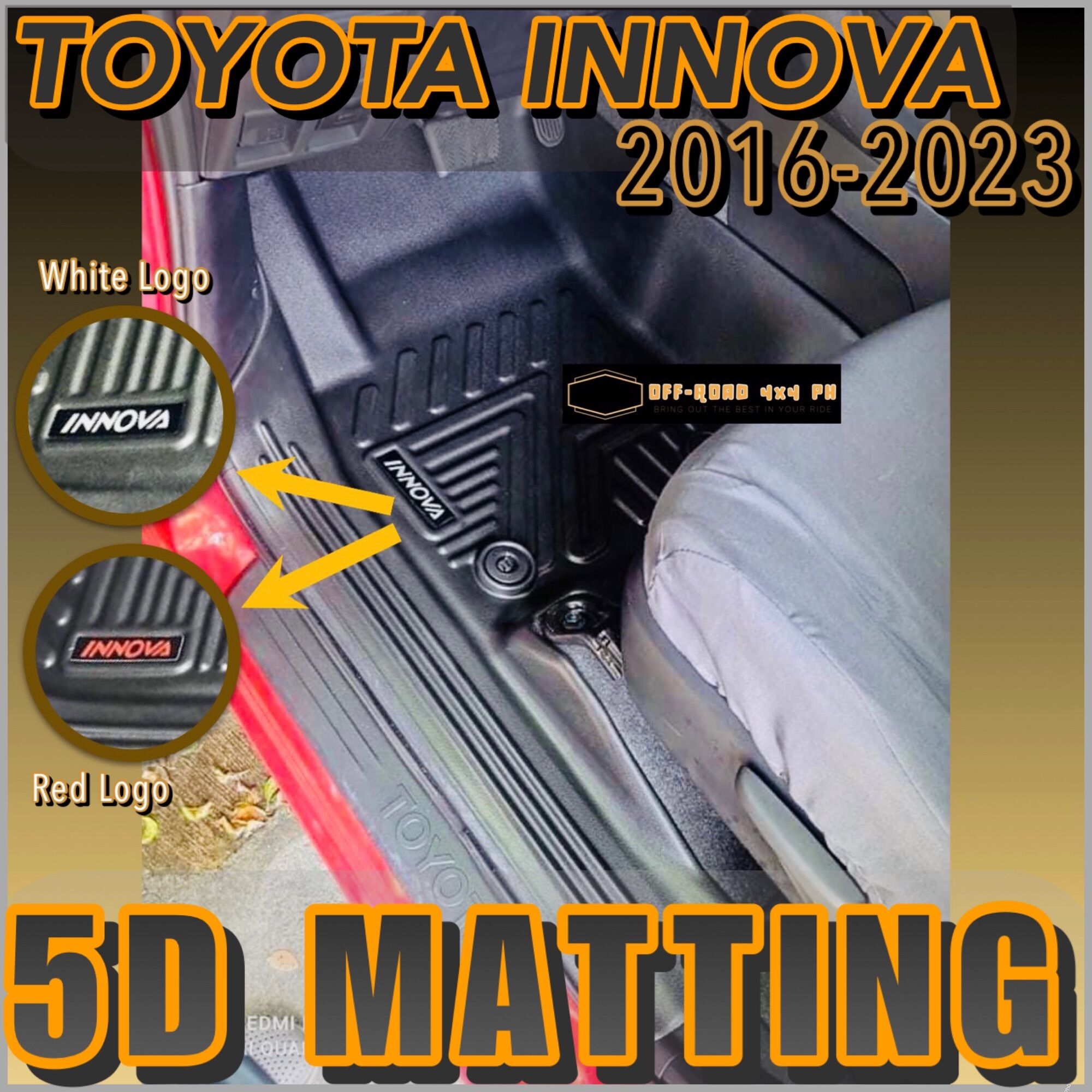TOYOTA INNOVA 2016-2023 5D DEEP DISH MATTING (fully extended side ...