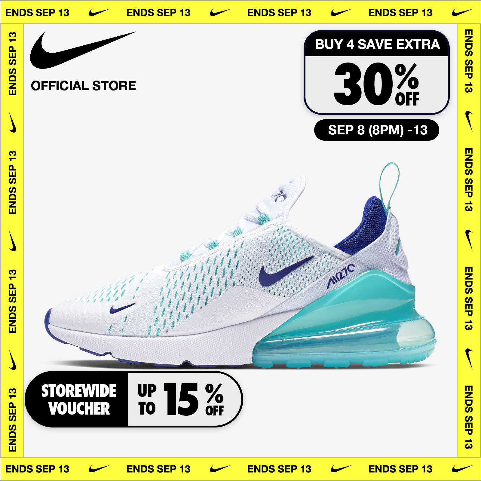 Nike Men's Air Max 270 Shoes - White