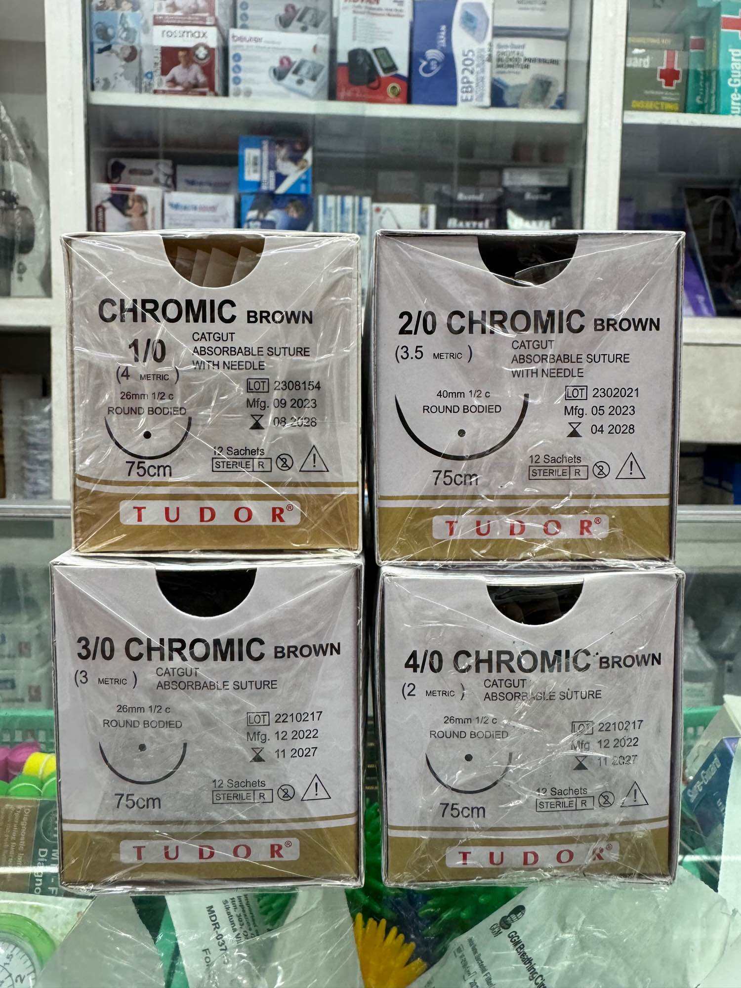 Medical Chromic Suture 1/0, 2/0, 3/0, 4/0 Round, Absorbable Suture Sold ...